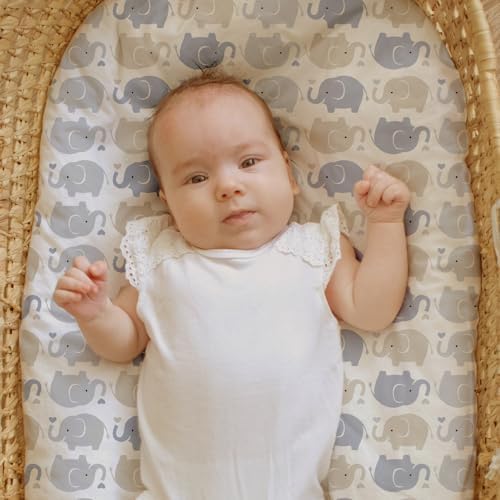 GLLQUEN Baby Bassinet Sheets 2 Pack - Organic Cotton 1