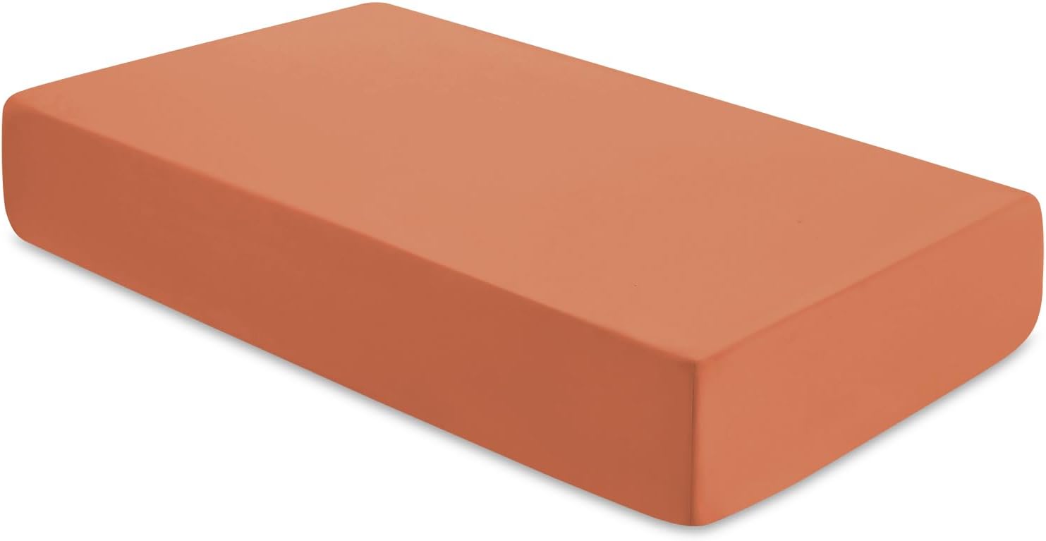 SiinvdaBZX 2-Piece Crib Skirt Sheet Set - Rust Orange