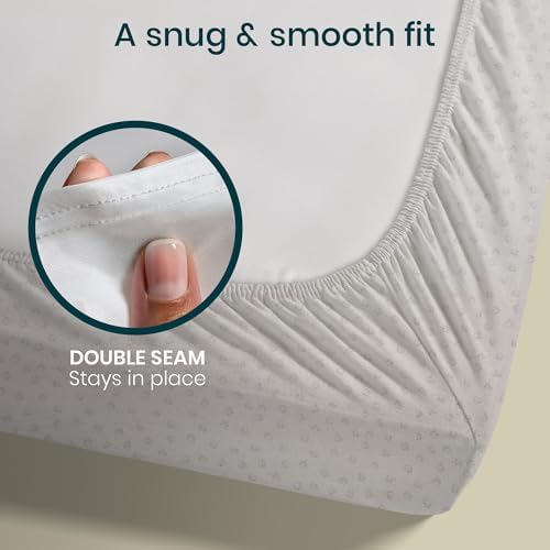 Premium Bassinet Sheets 2 Pack - Soft Bamboo Jersey Breathable and Durable