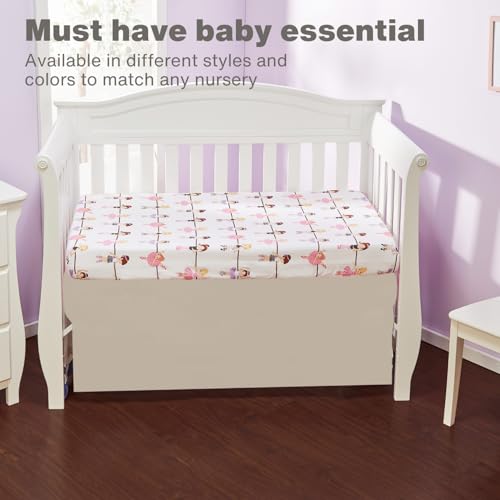 EVERYDAY KIDS Baby Girl Crib Sheet Born to Dance Ballerina