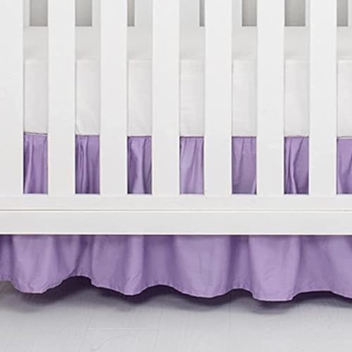 Altsuceser Crib Bed Skirt Purple