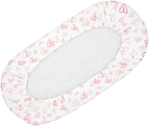 Soft Stretchy Bassinet Sheet for Baby Heart Design