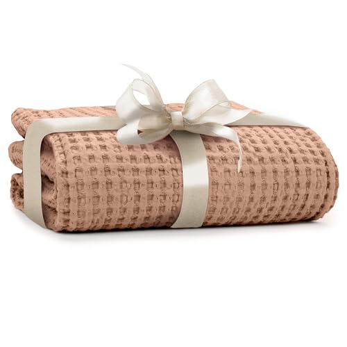 Simka Rose Waffle Baby Blanket Soft Cotton Swaddle