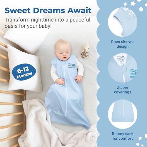 Magic Sleepsuit Baby Merlins Cotton Swaddle Transition Suit - Soft Cozy Easy Diaper Changes