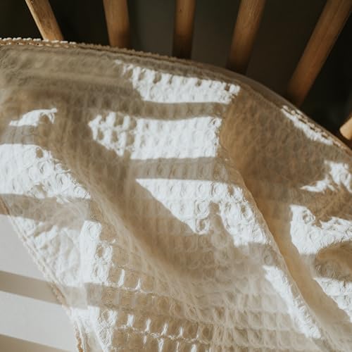 DORMIKID Organic Baby Blanket - 27x31 Inch Ivory