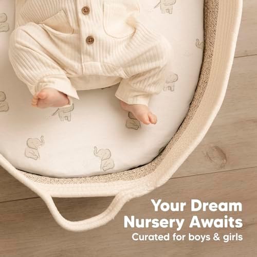 KeaBabies 2-Pack Bassinet Sheets - Pecan