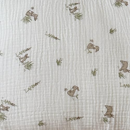 BuLuTu Muslin Toddler Pillowcase with Rabbit Print