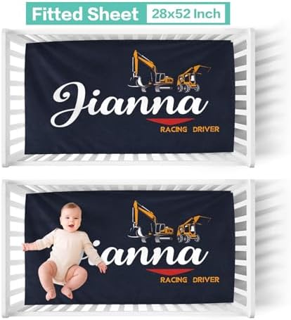 Custom Crib Bedding Set with Car Design