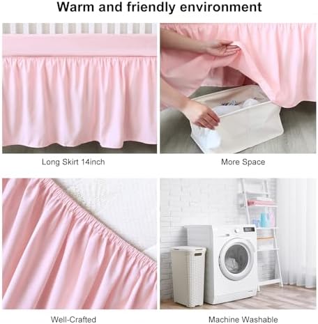 Altsuceser Crib Bed Skirt Purple