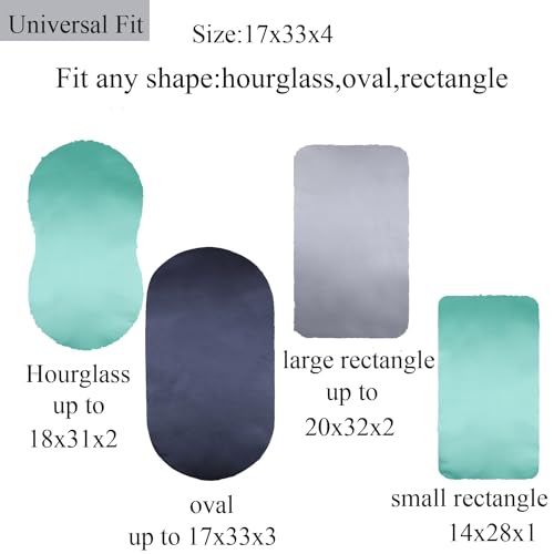 Tontukatu 3 Pack Satin Bassinet Sheets Soft and Breathable
