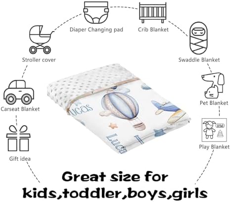YISMEET TOOTANN Custom Crib Bedding Set - Personalized Baby Blanket and Fitted Sheet