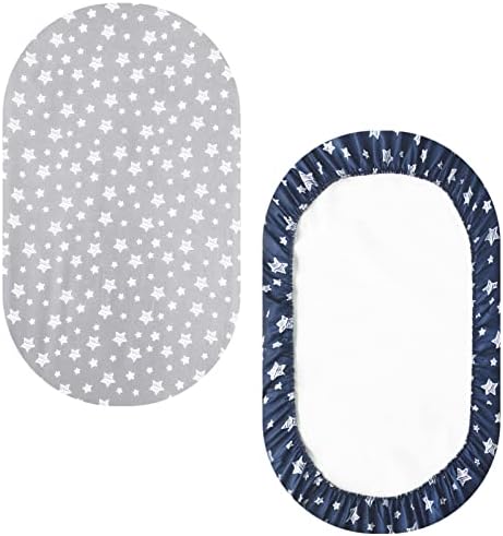 Moonsea Bassinet Sheets Set 4 Pack Navy Universal Fit