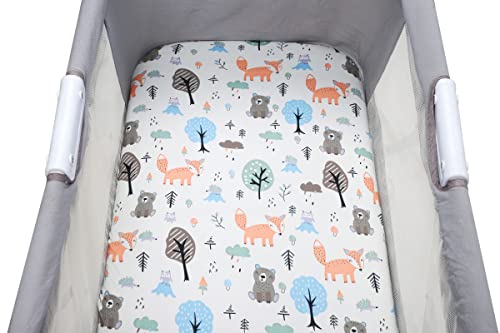 Onacosht Bassinet Sheets 4 Pack Undersea Print