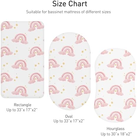 Soarwg Kids Bassinet Sheets 4Pack Neutral