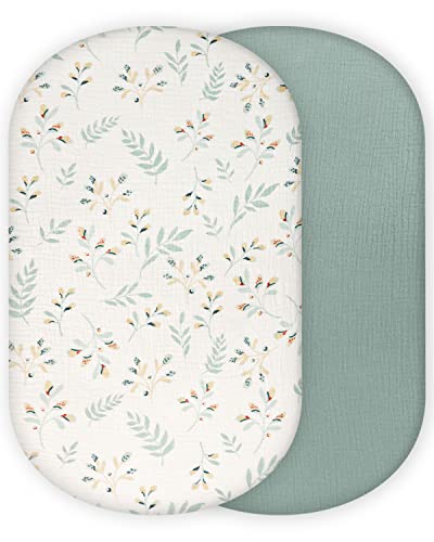 Blissful Diary Muslin Bassinet Sheets 2 Pack
