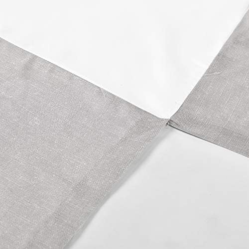 Lush Decor Gray Linen Textured Crib Skirt with 16 Drop