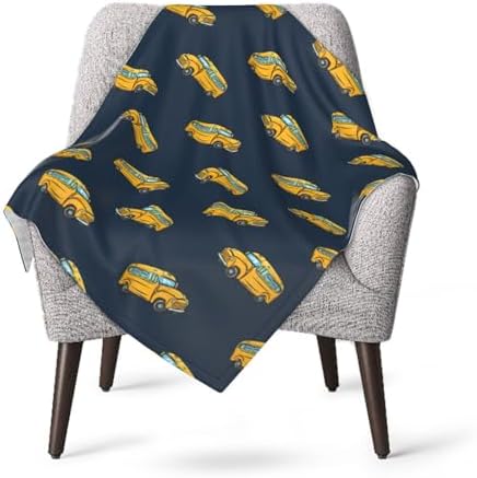 School Bus Baby Blanket 30x40 - Soft Flannel Fleece Throw