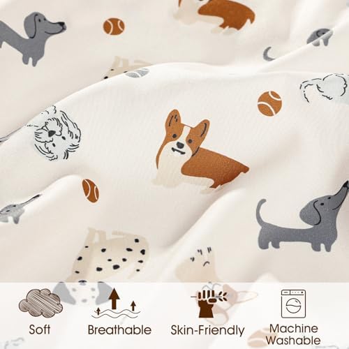 PHF 3 Pack Bassinet Sheets with Pet Dogs Design