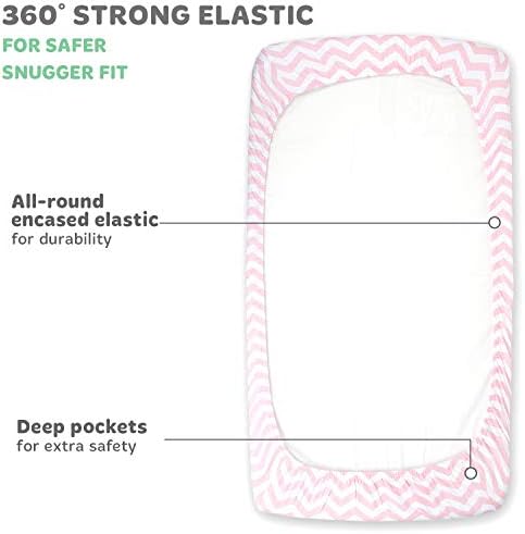 Cradle Sheets Fitted 18 x 36 - 2 Pack
