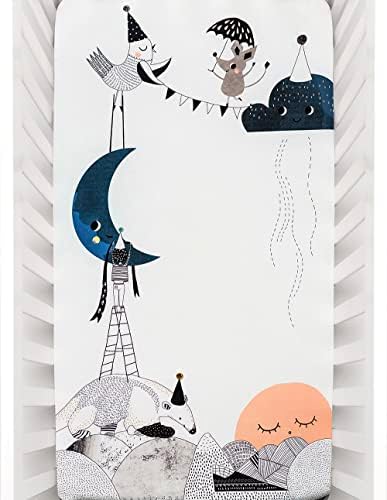 Rookie Humans 100 Cotton Sateen Crib Sheet The Moons Birthday