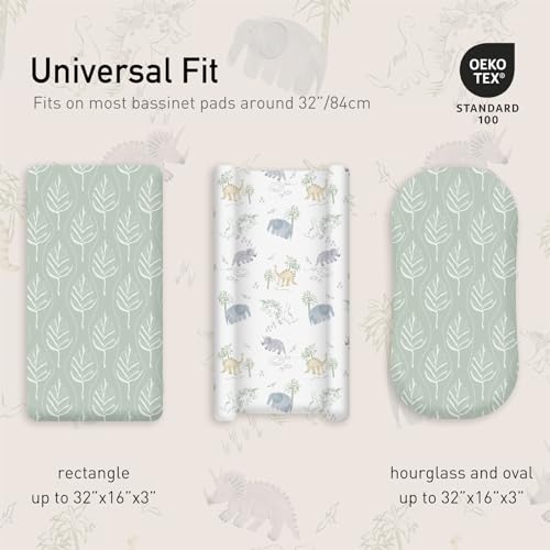 GLLQUEN Baby Bassinet Sheets Set 2-Pack 1