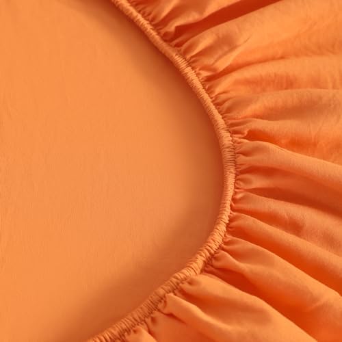 FLXXIE Toddler Bedding Set - 4 Piece Microfiber Set in Orange