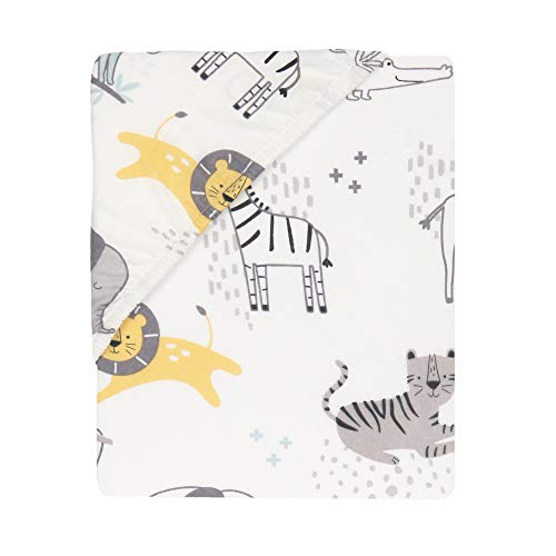 Lambs Ivy Jungle Animal Crib Sheet 1