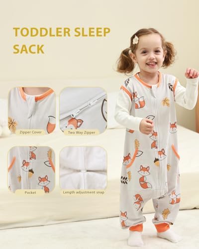 HOMEAL Toddler Sleep Sack with Legs 05Tog 12M-2T