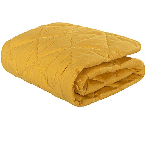 NTBAY Down Alternative Toddler Quilt 39x47 Inches Yellow