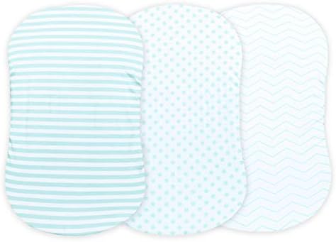 3 Fitted Bassinet Sheets Mint Set - Gender Neutral