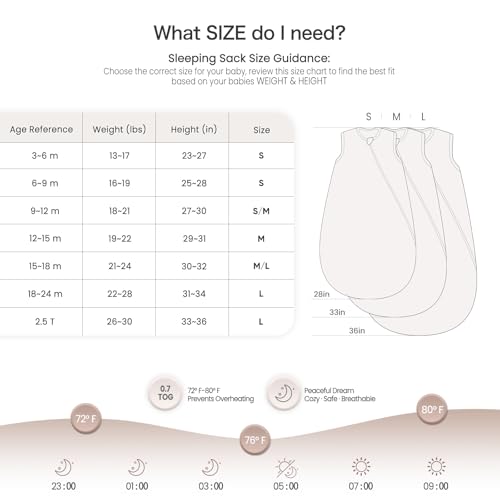 Lulumoon Sleep Sack Muslin for 9-15 Month Baby