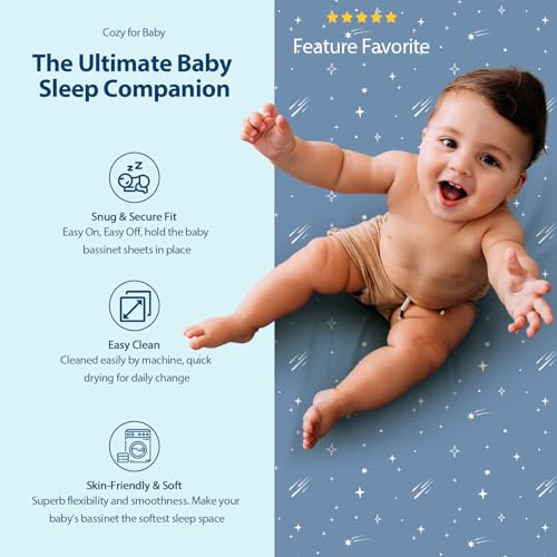 Unnivoll Bassinet Sheets 3 Pack Soft Breathable