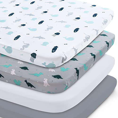 Springspirit Bassinet Sheet 4 Pack Grey
