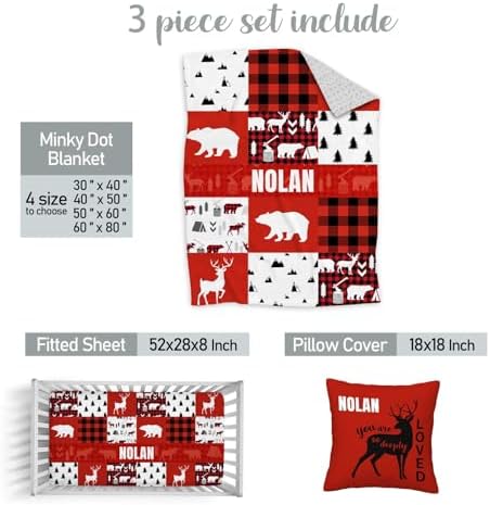 Custom Crib Bedding Set with Personalized Name