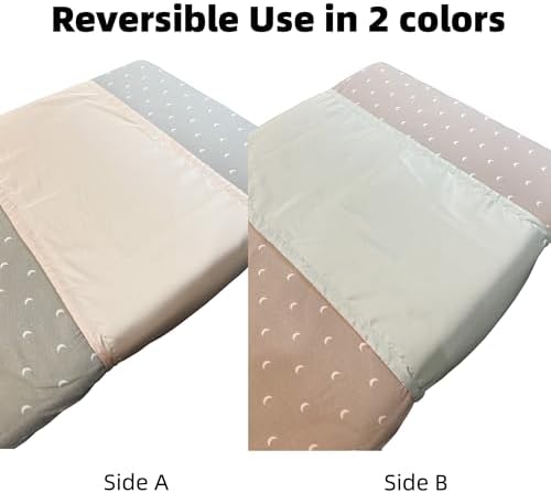 AKISS Satin Crib Sheet Reversible Pillow Cover for Baby