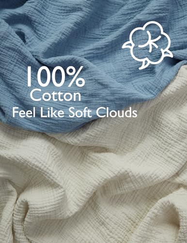 Momcozy Muslin Fitted Bassinet Sheet 2 Pack - Soft Breathable No-Slip