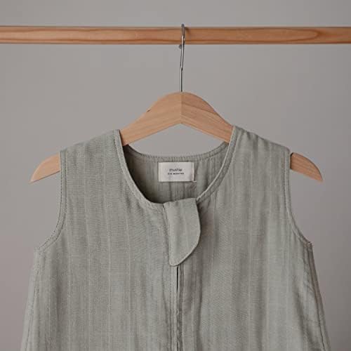 Mushie Organic Cotton Wearable Blanket for Babies Sage