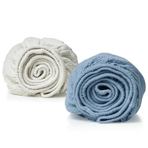 Momcozy Muslin Fitted Bassinet Sheet 2 Pack - Soft Breathable No-Slip