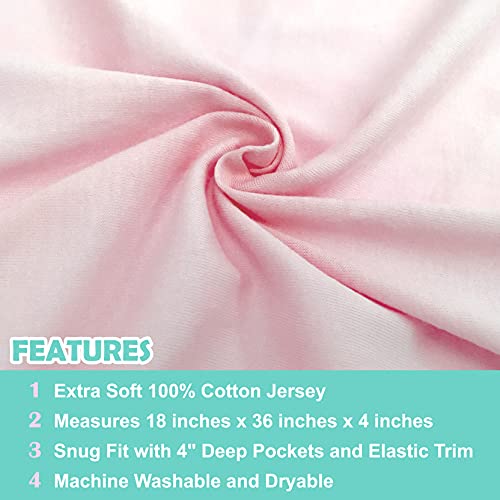 American Baby Company 2 Pack Natural Cotton Cradle Sheets 36 x 18