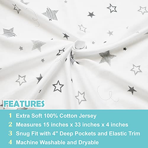 American Baby Company Bassinet Sheet - Super Stars Design