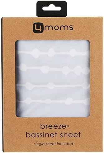 4moms Breeze Bassinet Sheets - Grey Beads Waterproof Plush