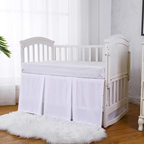 ShunjieHome Crib Skirt 100 Egyptian Cotton 400 Thread Count 14 Drop