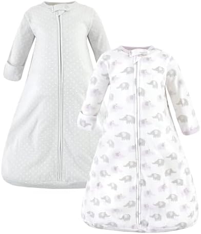 Hudson Baby Unisex Sleep Sack with Lilac Elephants 12-18 Months