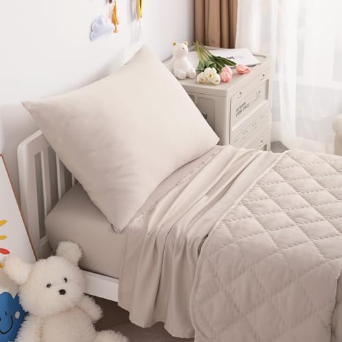 NTBAY Toddler Bedding Set - 4 Piece Taupe