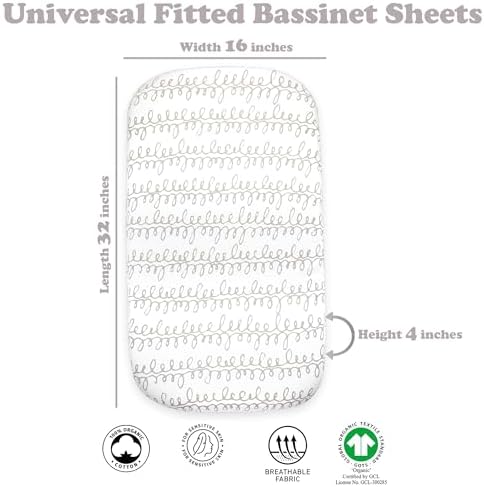 Bublo Baby 3-Pack Organic Bassinet Sheets 1