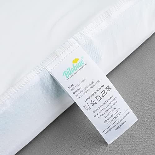 Biloban Waterproof Bassinet Sheets 2 Pack White Grey 1