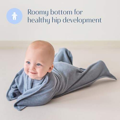 SleepingBaby Zipadee-Zip Transition Swaddle - Heather Grey Small 4-8 Months