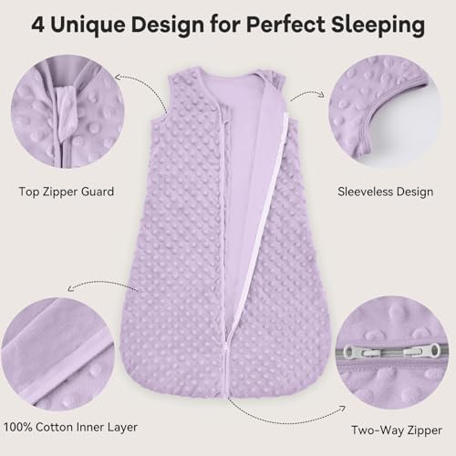 Unnivoll Fleece Sleep Sack 6-12 Months Taro Purple 15 Tog