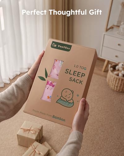 Yoofoss Bamboo Rayon Sleep Sack 0-6 Months 2-Way Zipper