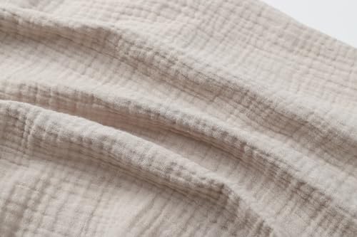 Onacosht Muslin Bassinet Sheets 2 Pack Fog and Beige